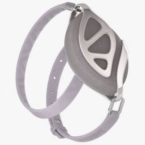 Bellabeat Double Wrap Lavender Leather Bracelet with Silver Accent for Leaf